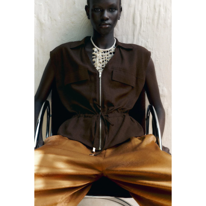 ЖИЛЕТ САФАРИ ИЗ ЛЬНА