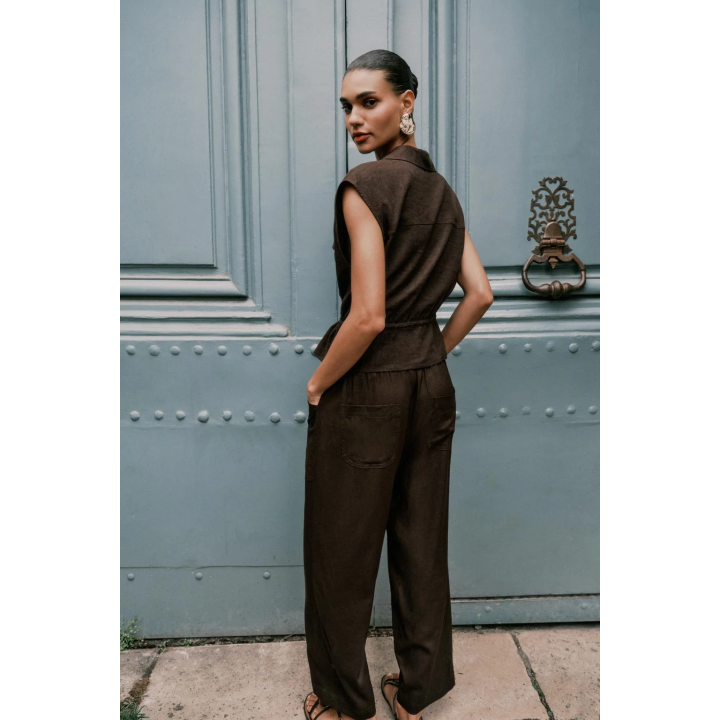 ЖИЛЕТ САФАРИ ИЗ ЛЬНА