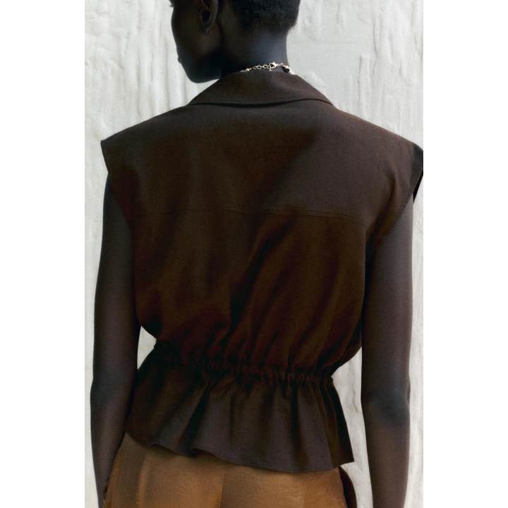 ЖИЛЕТ САФАРИ ИЗ ЛЬНА