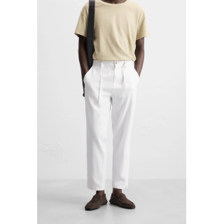 Брюки из льняно-хлопковой смеси