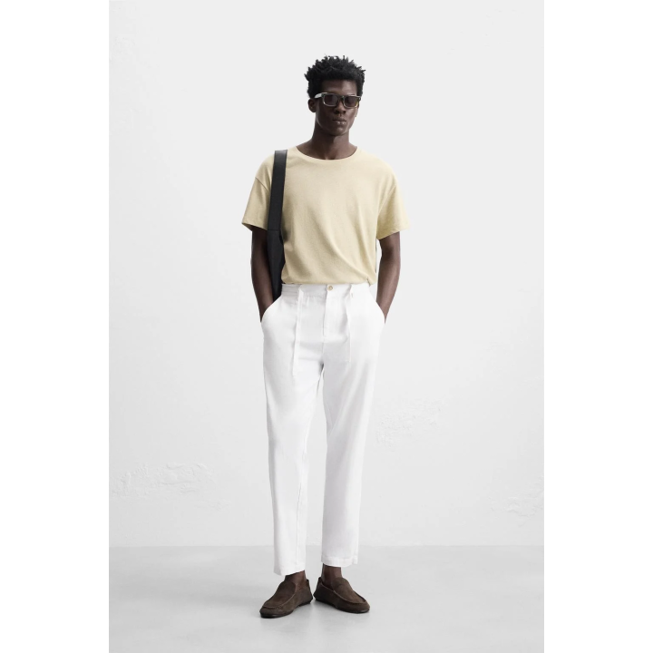 Брюки из льняно-хлопковой смеси