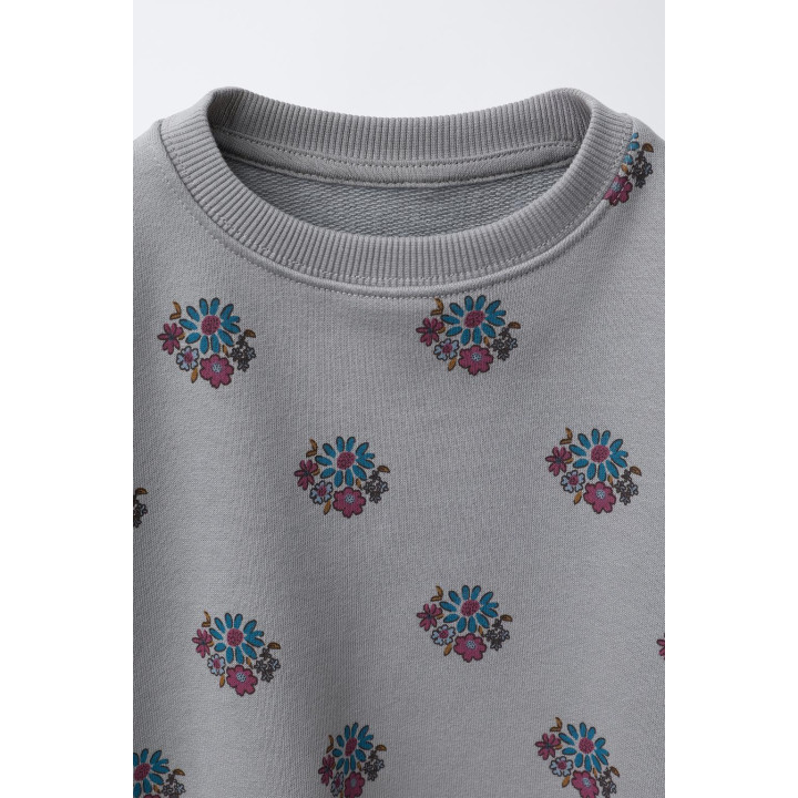 КОМПЛЕКТ ИЗ ТОЛСТОВКИ С ПРИНТОМ И ЛЕГИНСОВ В РУБЧИК