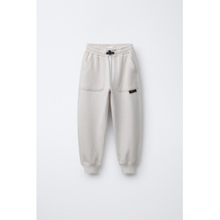 КОМБИНИРОВАННЫЕ БРЮКИ-ДЖОГГЕРЫ ИЗ ВАФЕЛЬНОЙ ТКАНИ