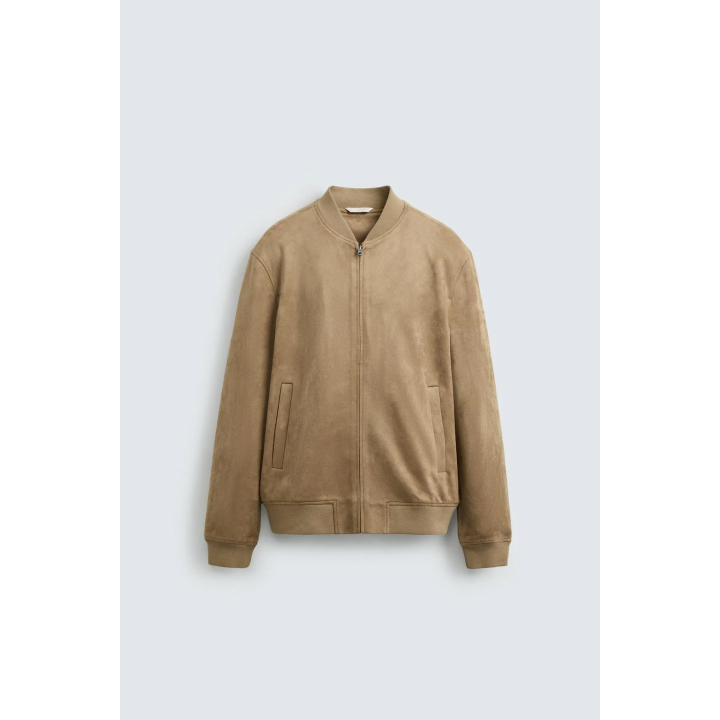 БОМБЕР ИЗ ИСКУССТВЕННОЙ ЗАМШИ