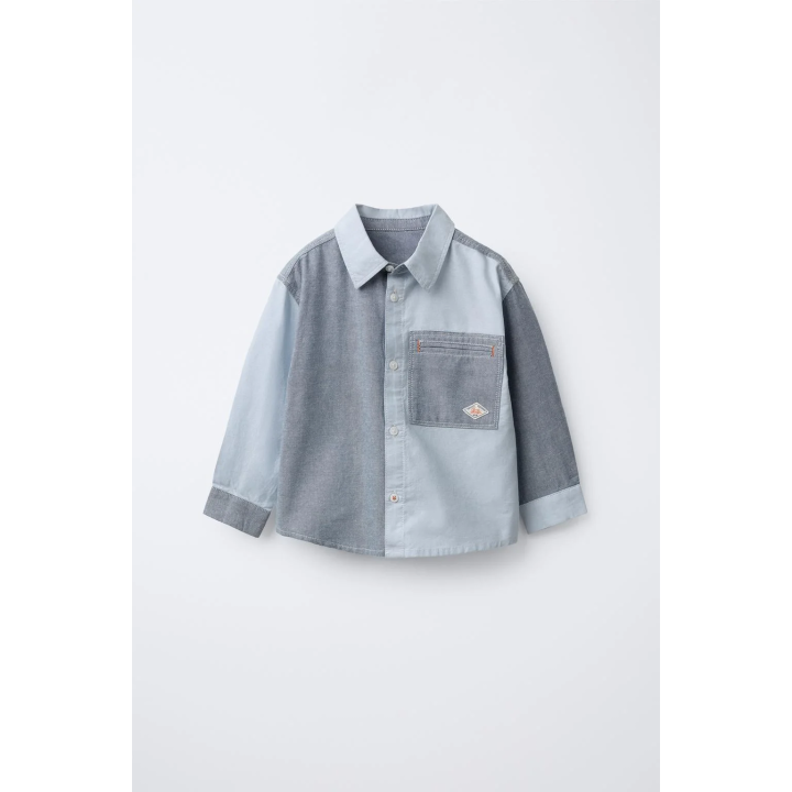 РУБАШКА ПЭЧВОРК OXFORD С КАРМАНОМ