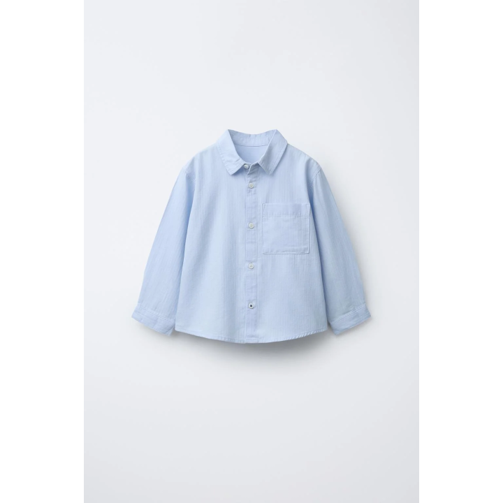 ОДНОТОННАЯ РУБАШКА С КАРМАНОМ