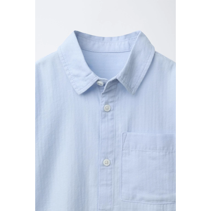 ОДНОТОННАЯ РУБАШКА С КАРМАНОМ