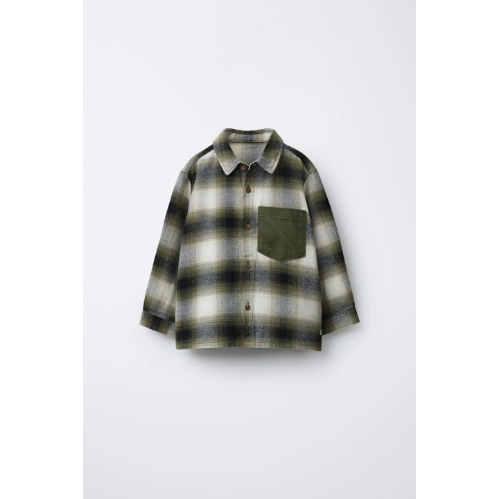 РУБАШКА В КЛЕТКУ С КАРМАНОМ