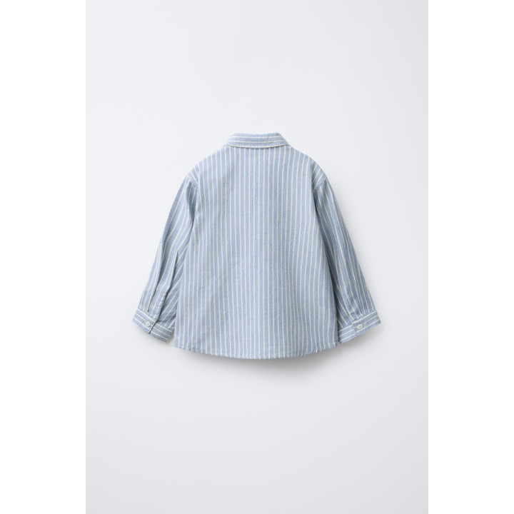 РУБАШКА В ПОЛОСКУ ИЗ МЯГКОЙ ТКАНИ