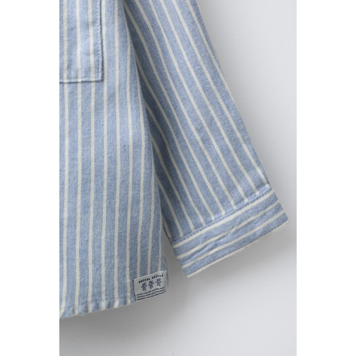 РУБАШКА В ПОЛОСКУ ИЗ МЯГКОЙ ТКАНИ