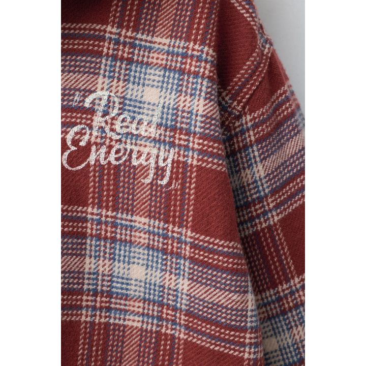 КУРТКА-РУБАШКА В КЛЕТКУ С КОНТРАСТНЫМ КАПЮШОНОМ ИЗ МЯГКОЙ ТКАНИ
