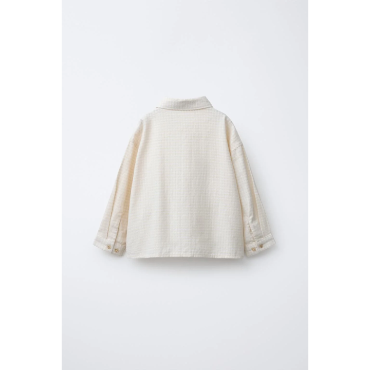 Рубашка с текстурой и вышитыми деревьями