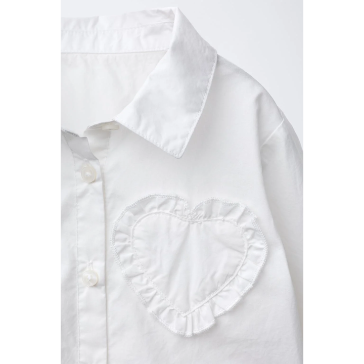 РУБАШКА С НАШИВКОЙ «СЕРДЦЕ»