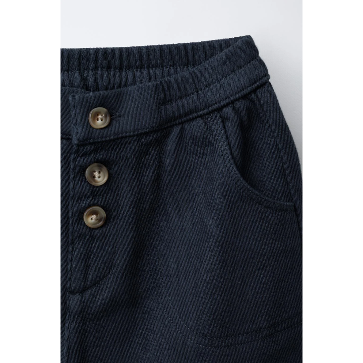 БРЮКИ ИЗ МЯГКОЙ ТКАНИ С ПУГОВИЦАМИ