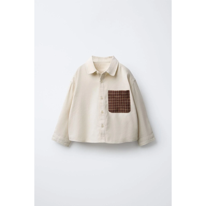 РУБАШКА В КЛЕТКУ С КАРМАНОМ