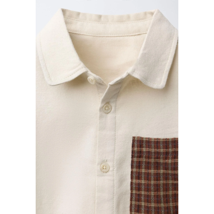 РУБАШКА В КЛЕТКУ С КАРМАНОМ