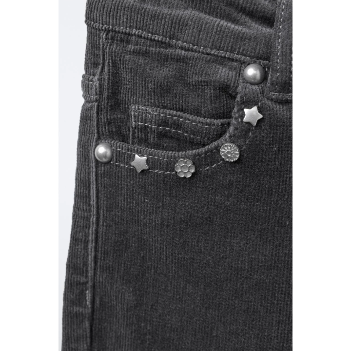 БРЮКИ STRAIGHT ИЗ ВЕЛЬВЕТА С ЗАКЛЕПКАМИ