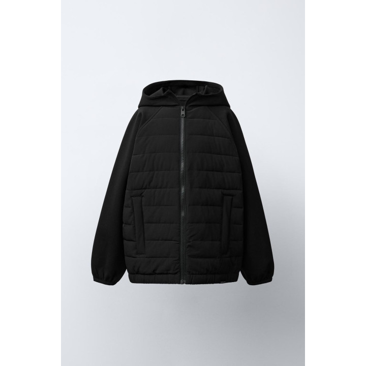 УЛЬТРАЛЕГКАЯ КОМБИНИРОВАННАЯ КУРТКА С ЭФФЕКТОМ НЕОПРЕНА