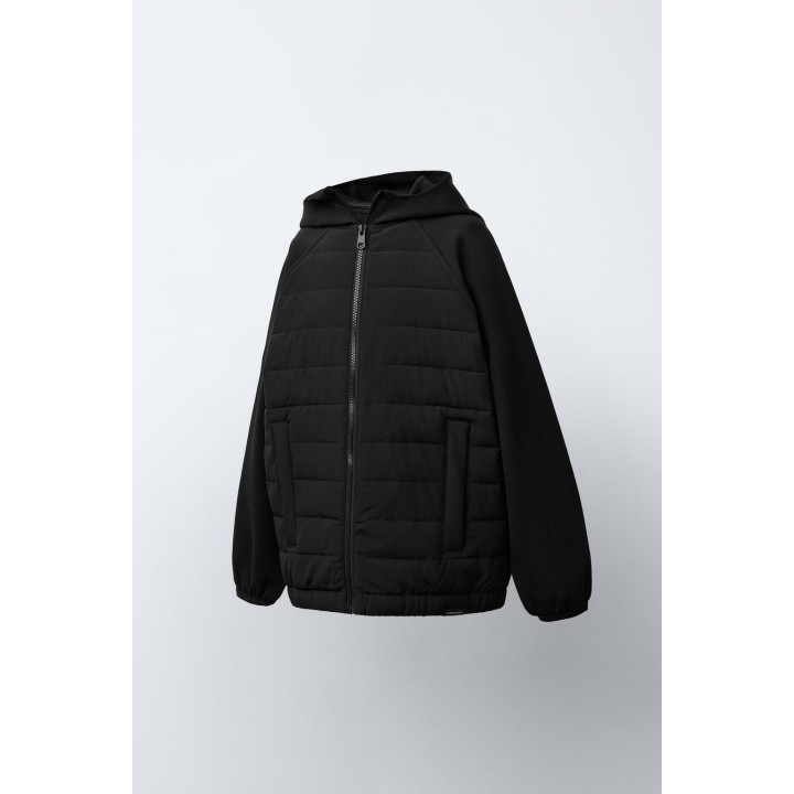 УЛЬТРАЛЕГКАЯ КОМБИНИРОВАННАЯ КУРТКА С ЭФФЕКТОМ НЕОПРЕНА