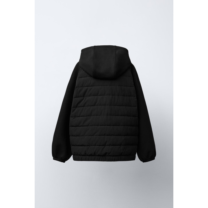 УЛЬТРАЛЕГКАЯ КОМБИНИРОВАННАЯ КУРТКА С ЭФФЕКТОМ НЕОПРЕНА