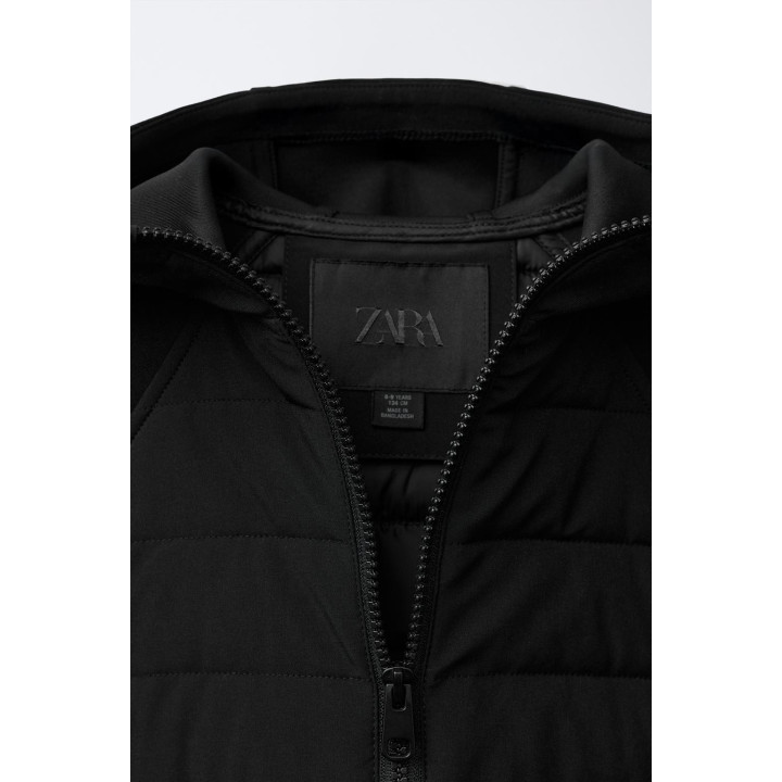 УЛЬТРАЛЕГКАЯ КОМБИНИРОВАННАЯ КУРТКА С ЭФФЕКТОМ НЕОПРЕНА