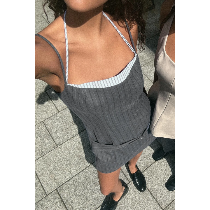 КОМБИНИРОВАННОЕ ПЛАТЬЕ В ПОЛОСКУ