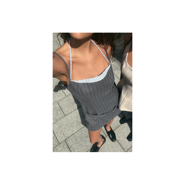 КОМБИНИРОВАННОЕ ПЛАТЬЕ В ПОЛОСКУ