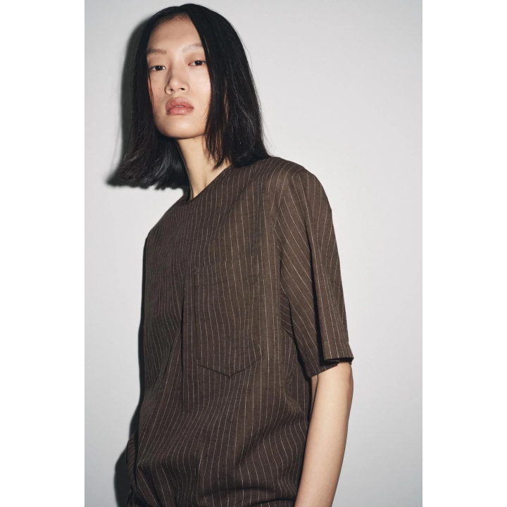 ТОП В ПОЛОСКУ ИЗ СМЕСОВОГО ЛЬНА — ZW COLLECTION