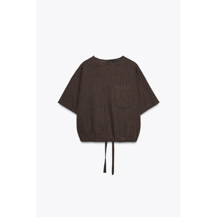 ТОП В ПОЛОСКУ ИЗ СМЕСОВОГО ЛЬНА — ZW COLLECTION