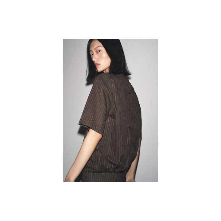 ТОП В ПОЛОСКУ ИЗ СМЕСОВОГО ЛЬНА — ZW COLLECTION