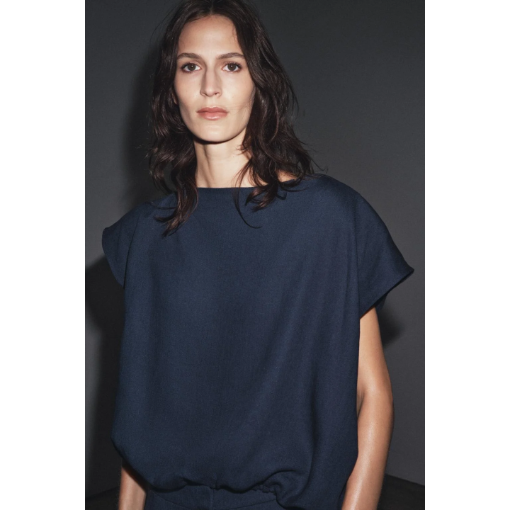 ТОП ИЗ ЛЬНЯНОЙ ТКАНИ С ЗАВЯЗКАМИ — ZW COLLECTION