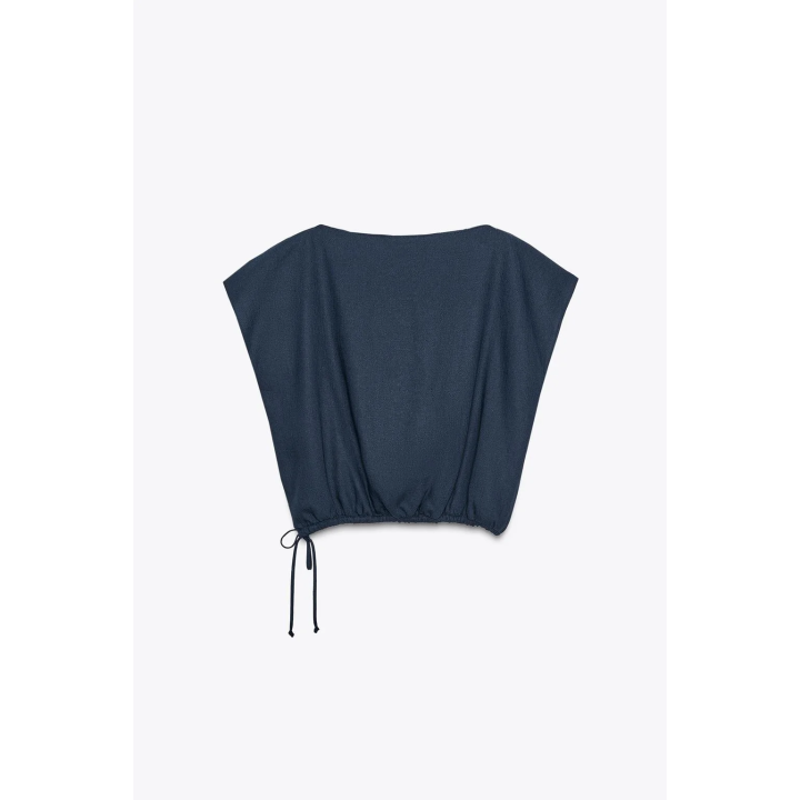 ТОП ИЗ ЛЬНЯНОЙ ТКАНИ С ЗАВЯЗКАМИ — ZW COLLECTION