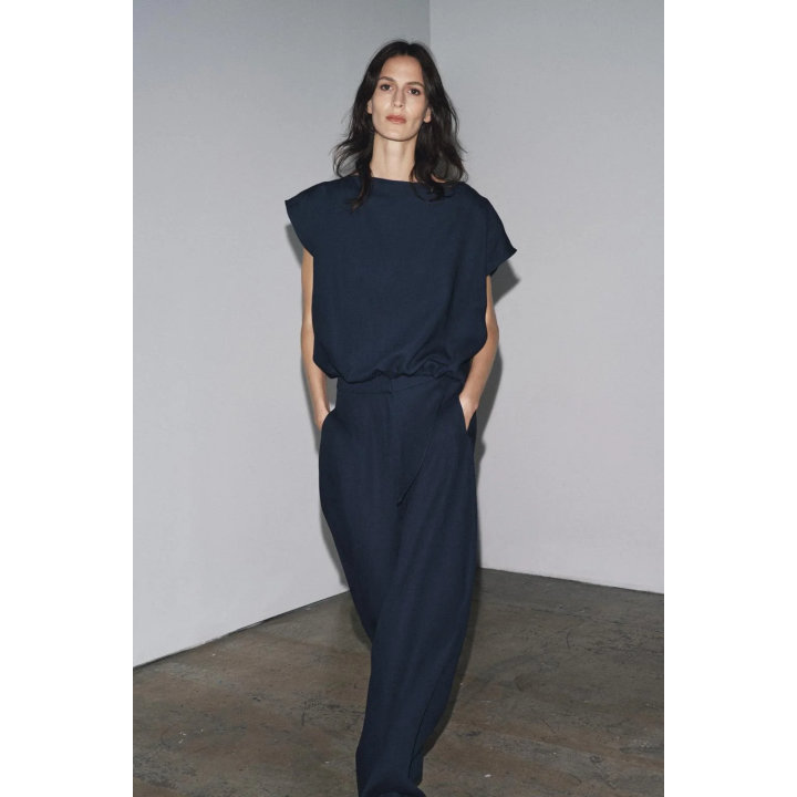 ТОП ИЗ ЛЬНЯНОЙ ТКАНИ С ЗАВЯЗКАМИ — ZW COLLECTION