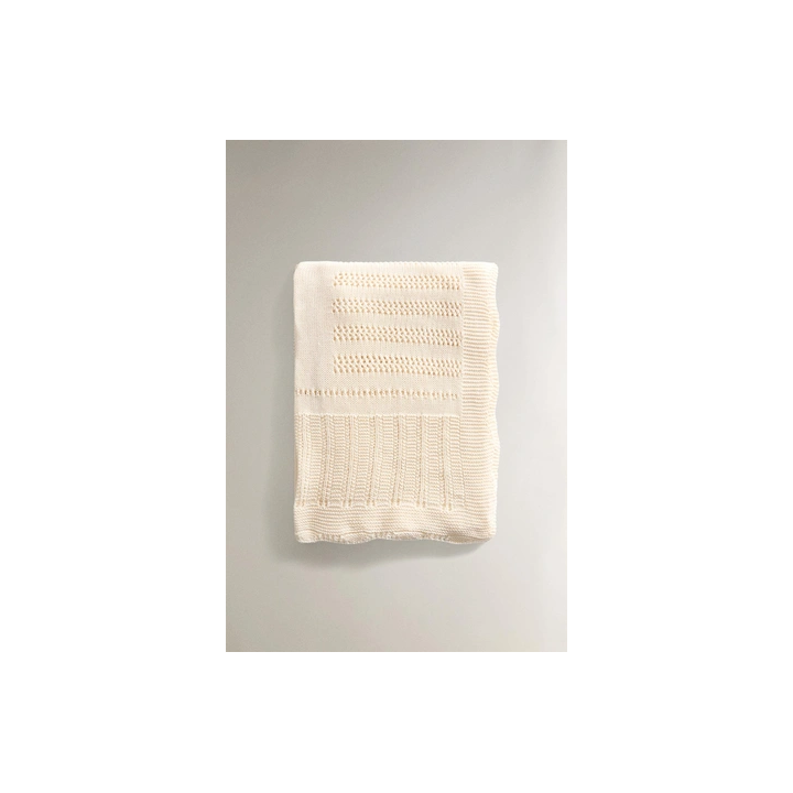OPENWORK COTTON BABY BLANKET