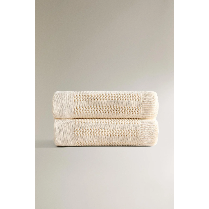 OPENWORK COTTON BABY BLANKET