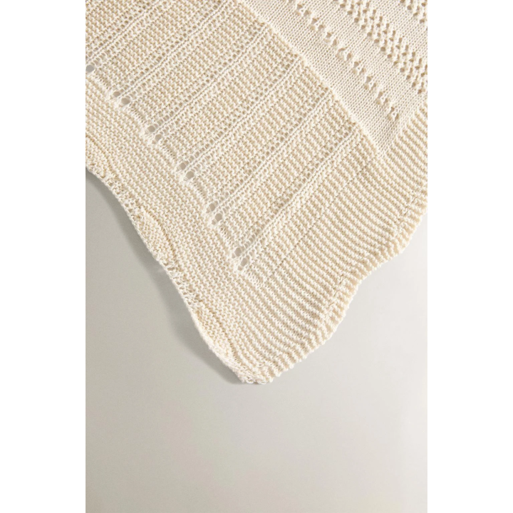 OPENWORK COTTON BABY BLANKET