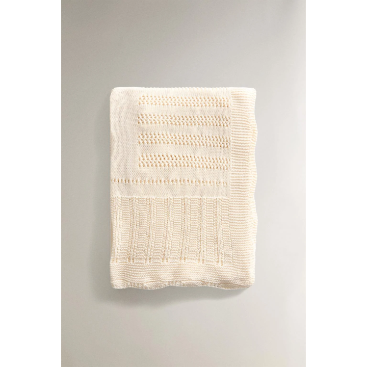 OPENWORK COTTON BABY BLANKET