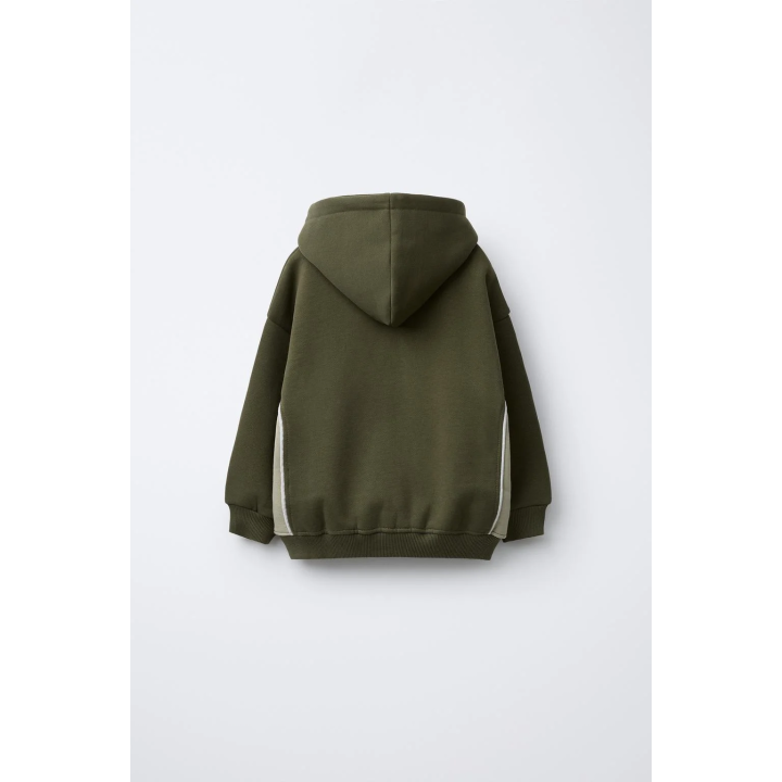 ТОЛСТОВКА С КАПЮШОНОМ COLOR BLOCK И НАДПИСЬЮ