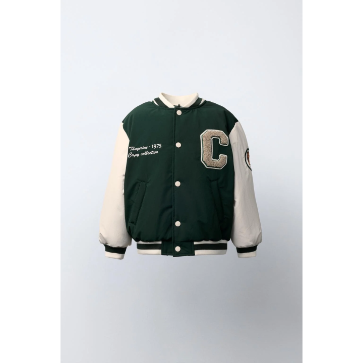 БОМБЕР СО СЪЕМНЫМ КАПЮШОНОМ И ФЛИСОВОЙ ПОДКЛАДКОЙ, НЕЙЛОН CAPIBARA CAPYFUN ©