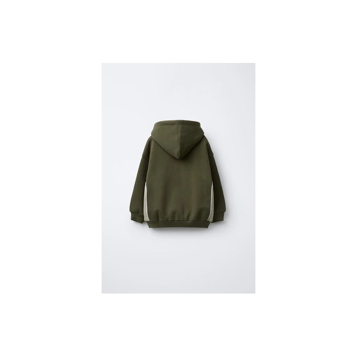 ТОЛСТОВКА С КАПЮШОНОМ COLOR BLOCK И НАДПИСЬЮ