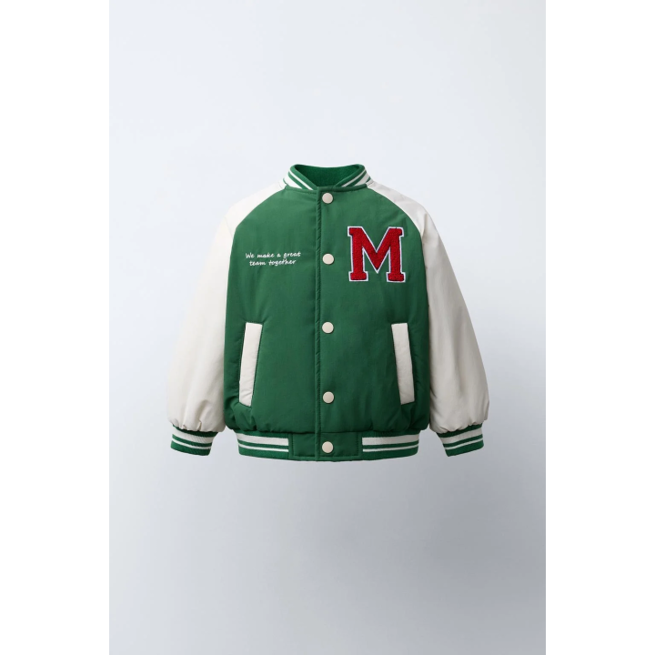 БОМБЕР В СТИЛЕ ВАРСИТИ С ВЫШИВКОЙ