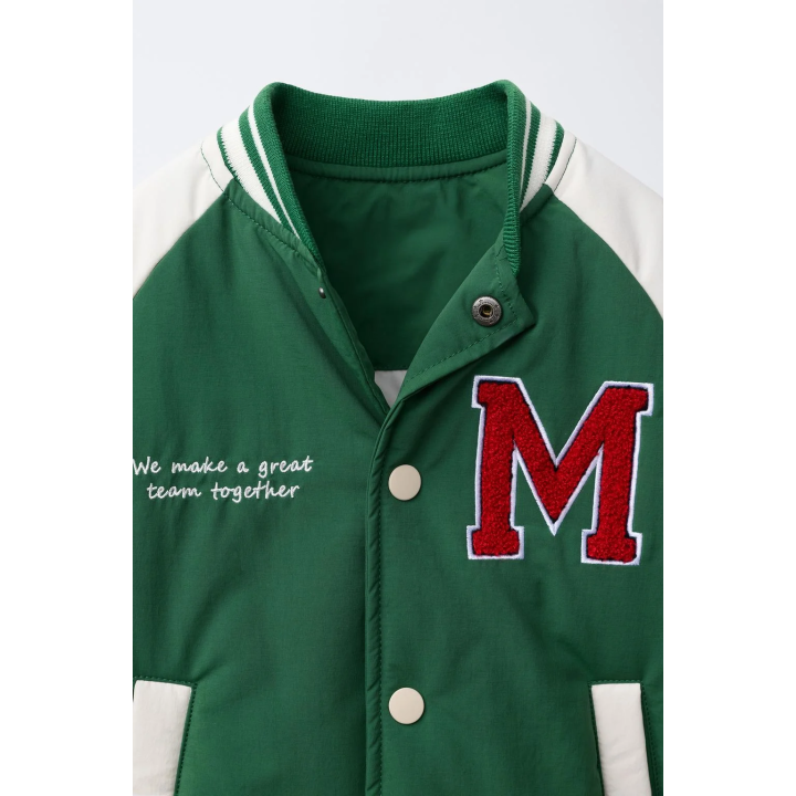 БОМБЕР В СТИЛЕ ВАРСИТИ С ВЫШИВКОЙ