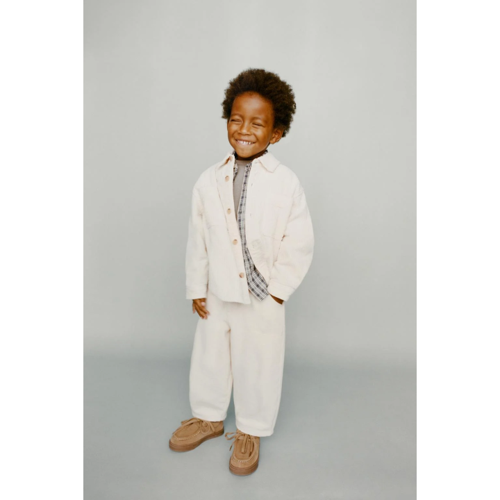 ВЕЛЬВЕТОВАЯ КУРТКА-РУБАШКА С КЛЕТЧАТОЙ ПОДКЛАДКОЙ