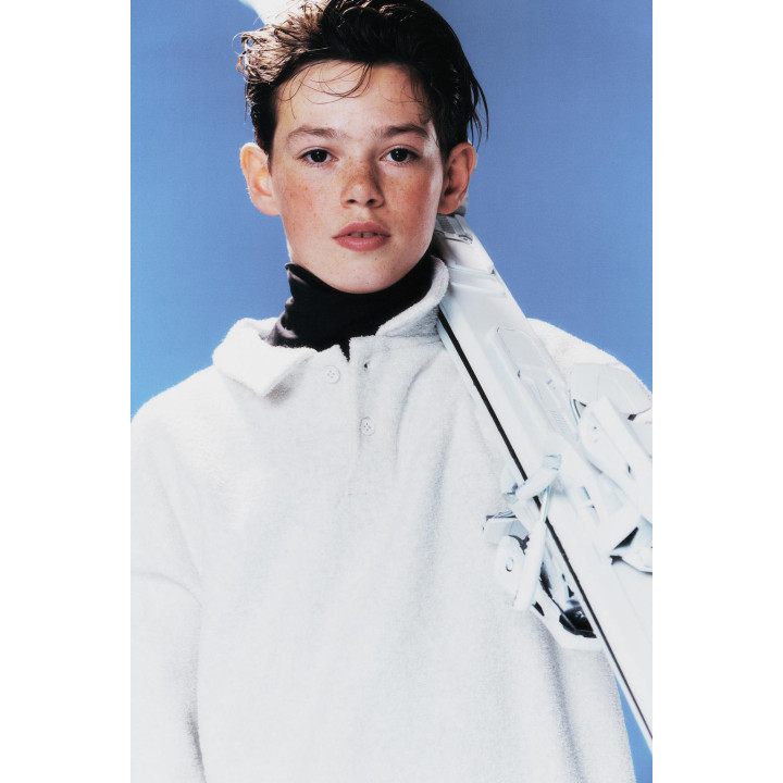 Набор поло и широких брюк с текстурой