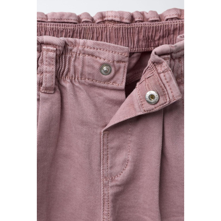 Багги-брюки с карманами в форме сердца из твила