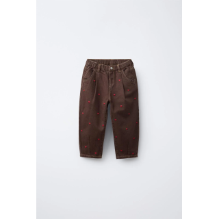 БРЮКИ ИЗ ТВИЛА BALLOON С СЕРДЕЧКАМИ