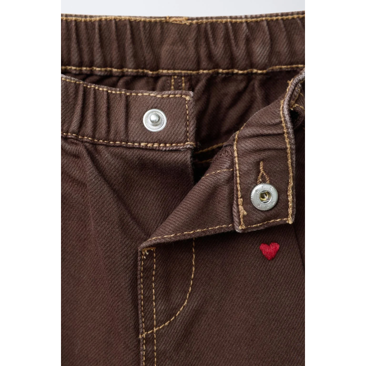 БРЮКИ ИЗ ТВИЛА BALLOON С СЕРДЕЧКАМИ