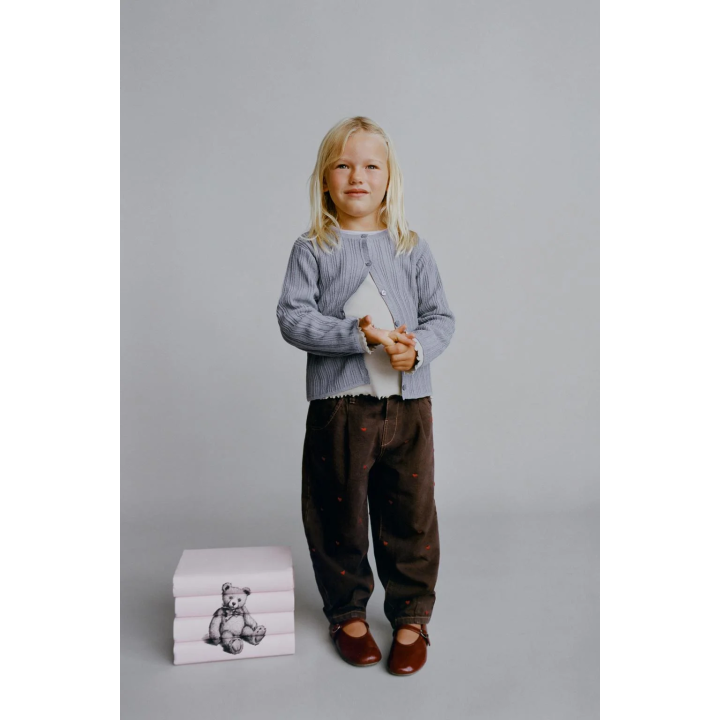 БРЮКИ ИЗ ТВИЛА BALLOON С СЕРДЕЧКАМИ