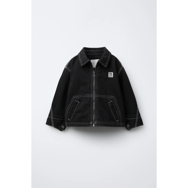 ДЖИНСОВАЯ КУРТКА С ФЛИСОВОЙ ПОДКЛАДКОЙ