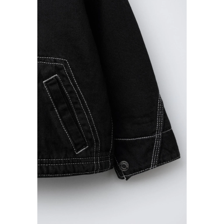 ДЖИНСОВАЯ КУРТКА С ФЛИСОВОЙ ПОДКЛАДКОЙ